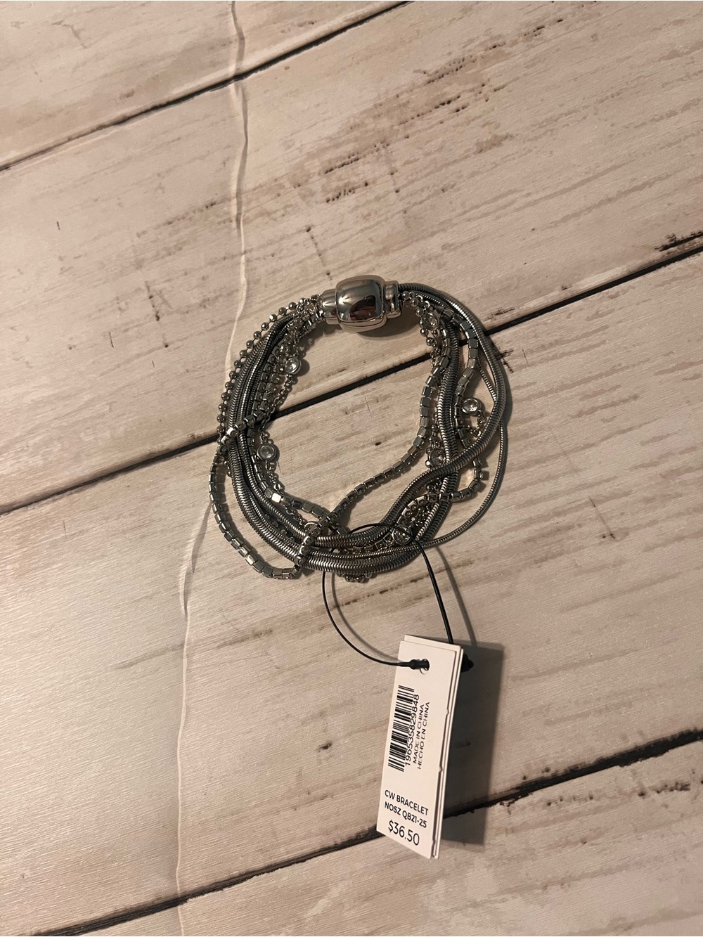 Chico's Silver Multi-Strand Layered Bracelet